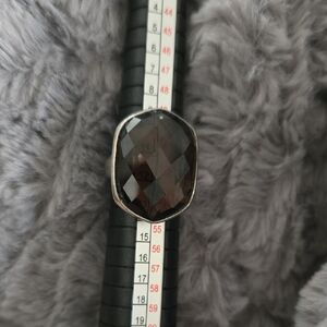 Faceted Black Stone Ring